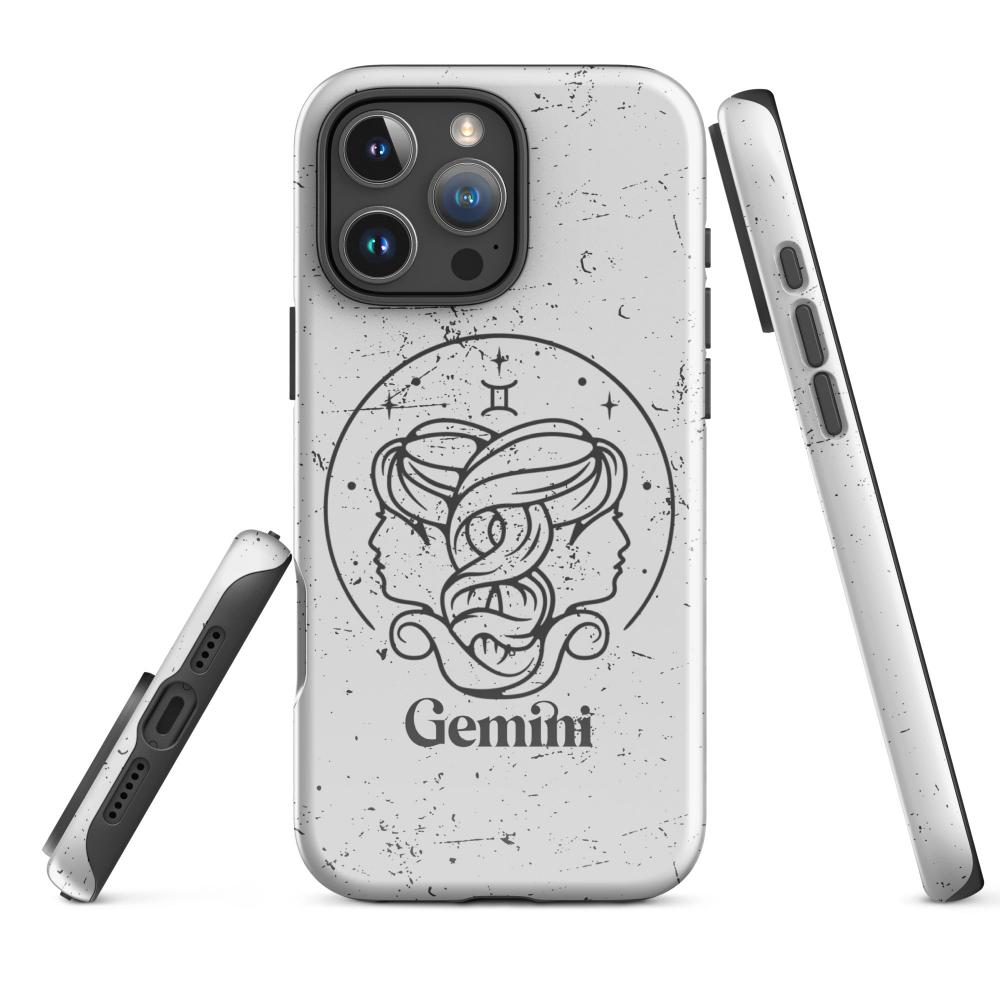 Gemini Zodiac iPhone 16 Pro Max Tough Case - Glossy Finish - https://ascensionemporium.net